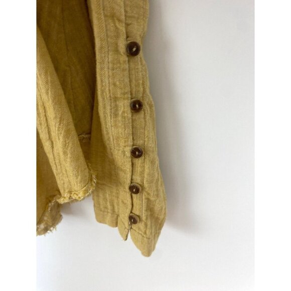 Free People We The Free Sand Dune Henley in Mustard Size XS - Picture 4 of 8